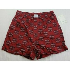 The Lucky Brand Men's Boxer Short Small Sun Red